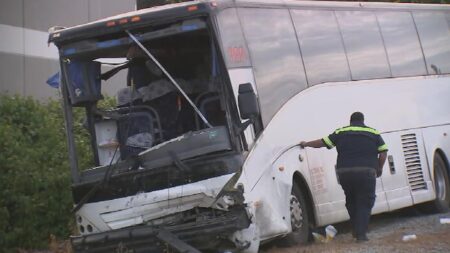 At least 1 dead, 32 injured after tour bus crash near Los Angeles, authorities say – USA Today