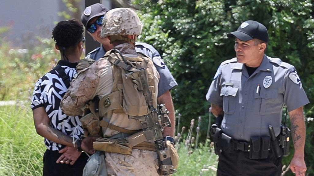 US marines carry out first known detention of civilian in Los Angeles – as it happened – The Guardian