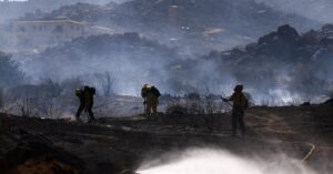 Firefighters Battle Three Blazes East of Los Angeles – The New York Times