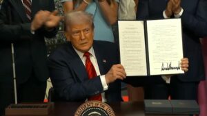 Trump names himself chair of L.A. Olympics task force, sees role for military during Games – Los Angeles Times