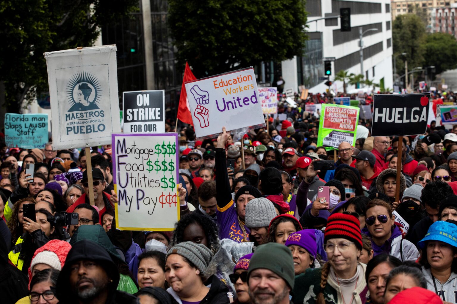 LA Schools Shut Down as Workers Strike for Fair Wages and Improved Conditions LA schools closed as workers strike for better wages and conditions – PBS